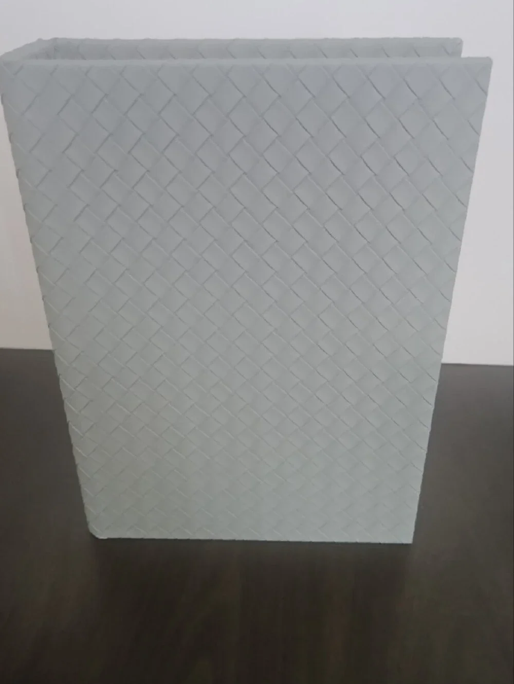 Kirkland Home Light Blue Gray Woven Decorative Storage Book Boxes - Set of 2